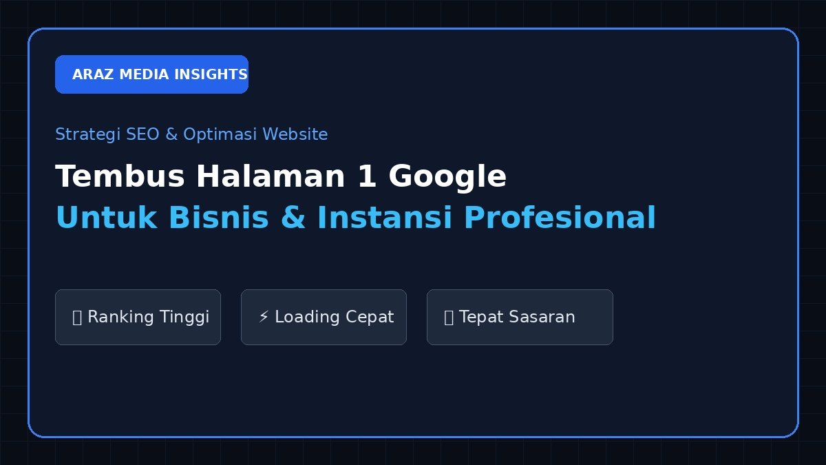7 Tips Jitu Optimasi Website Agar Muncul di Halaman Pertama Google (SEO Friendly)